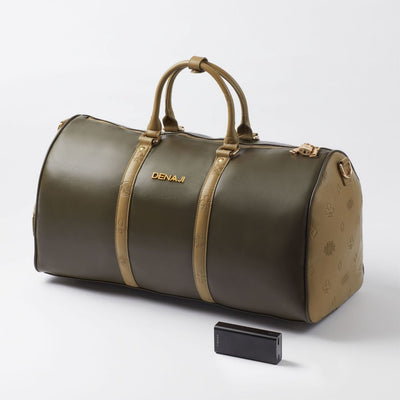 DENAJI ICON DUFFLE BAG - OLIVE GREEN WITH PORTABLE CHARGER