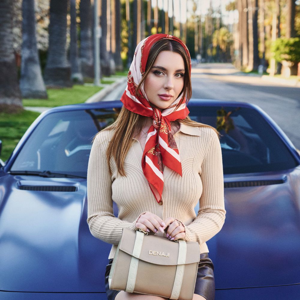 DeMotif Scarf - Belt and Chain Satin (Red)