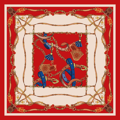 DeMotif Scarf - Belt and Chain Satin (Red)