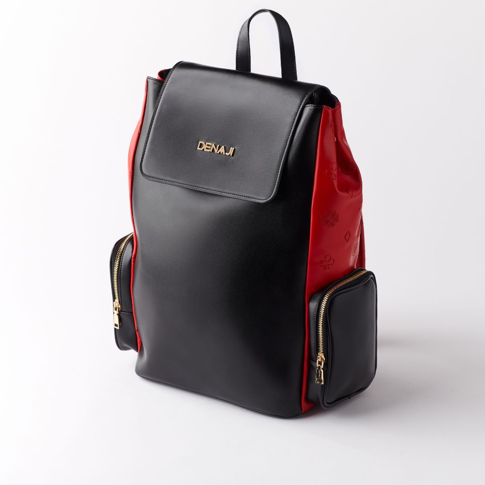 ICON BACKPACK - BLACK AND RED (FRONT)