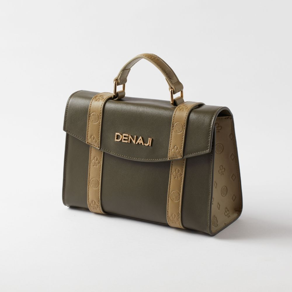 DENAJI ICON PURSE - OLIVE GREEN - FRONT