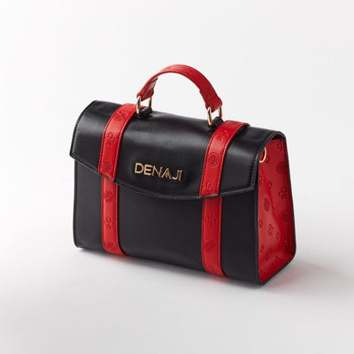 DENAJI ICON PURSE - BLACK AND RED - FRONT