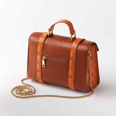 DENAJI ICON PURSE - COGNAC - BACK
