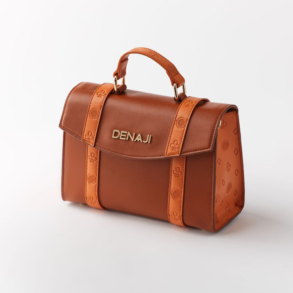 DENAJI ICON PURSE - COGNAC - FRONT