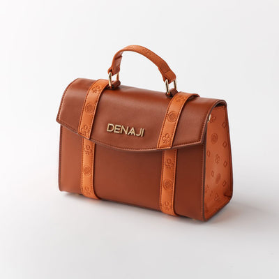 DENAJI ICON PURSE - COGNAC - FRONT