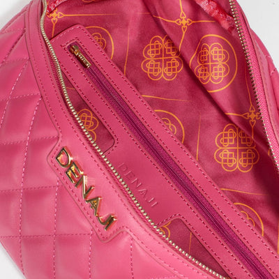 DENAJI INFINITY BUM BAG / FANNY PACK - HOT PINK (INTERIOR)