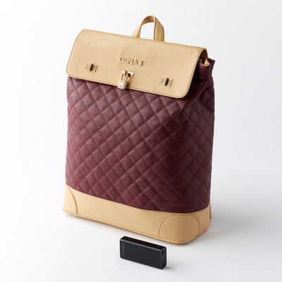 DENAJI INFINITY BACKPACK - BURGUNDY AND CREAM