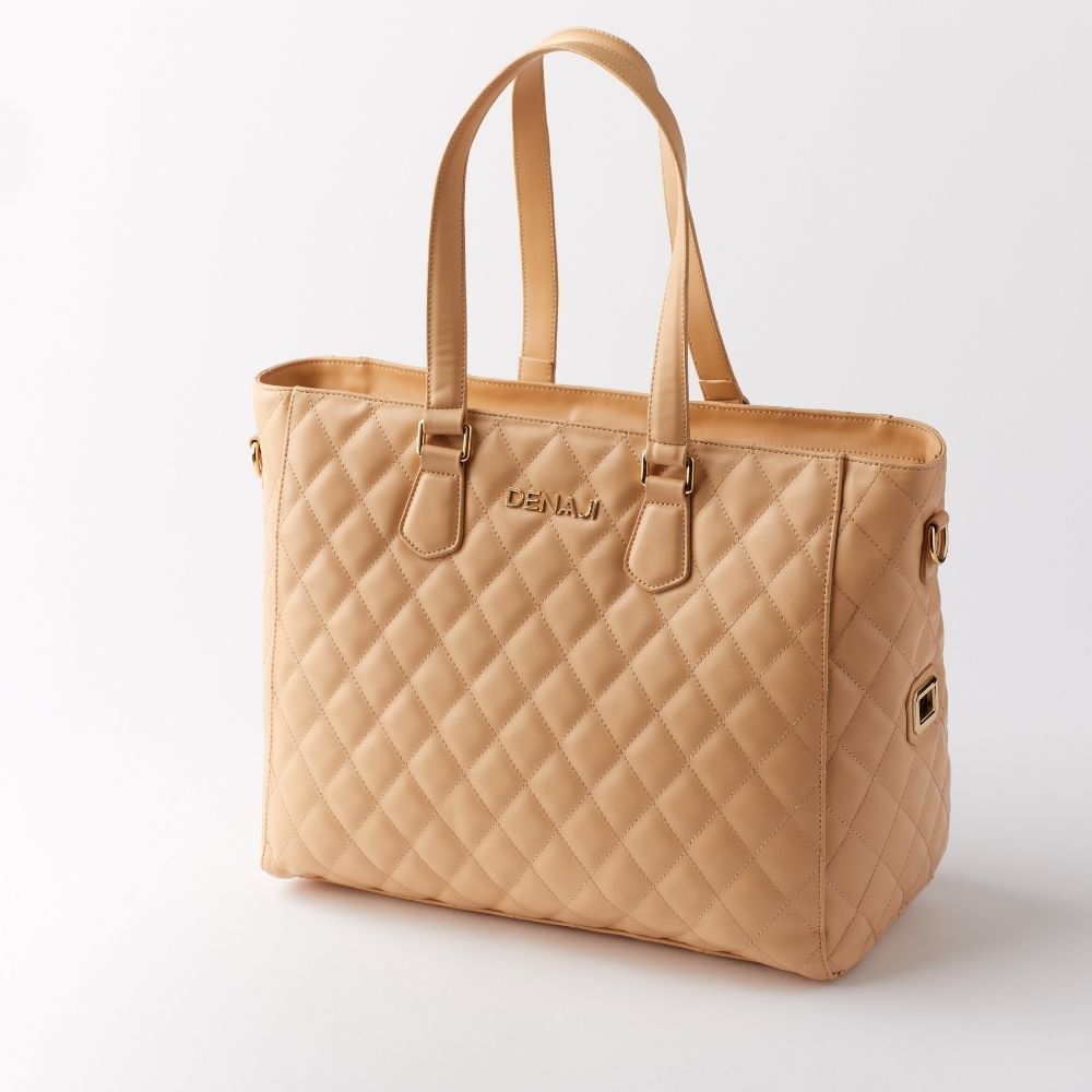 DENAJI INFINITY TOTE BAG - BEIGE (FRONT)